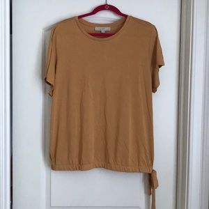 Loft Short Sleeve Top with Cinched Tie